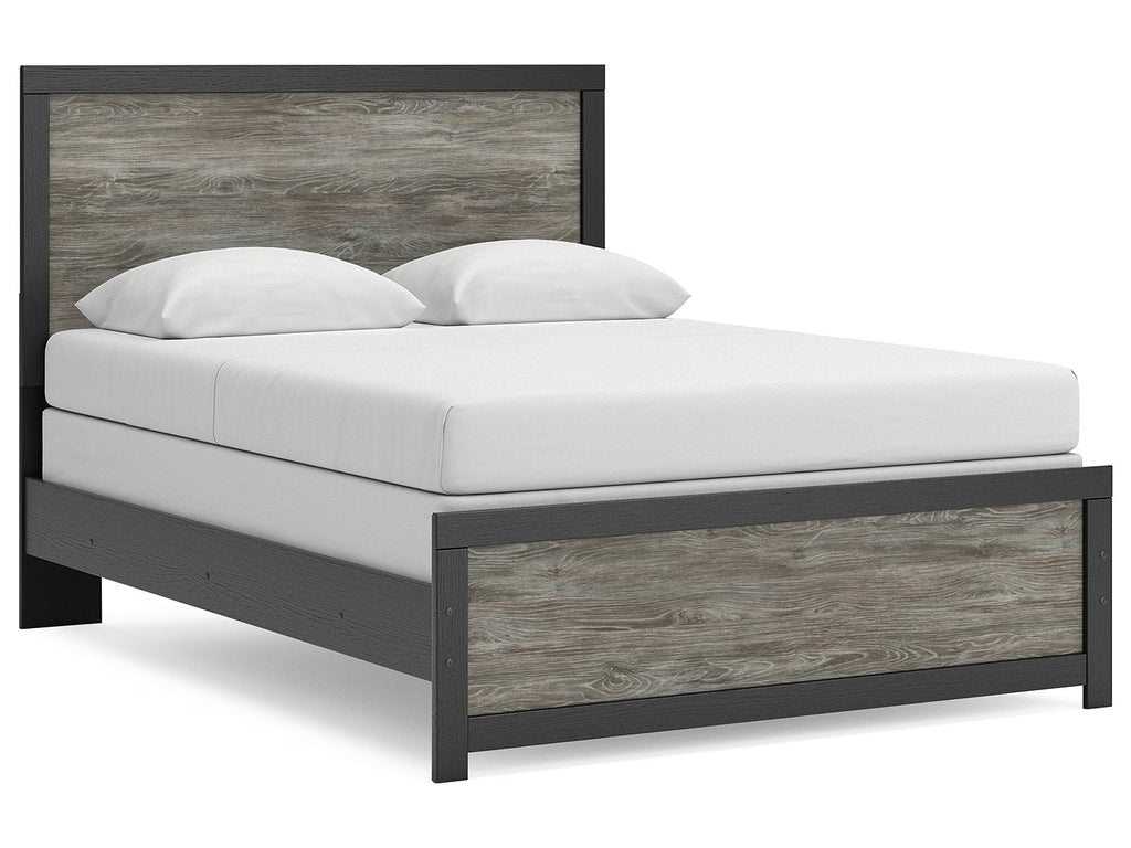 Broachmyn Black/Gray Queen Panel Bed