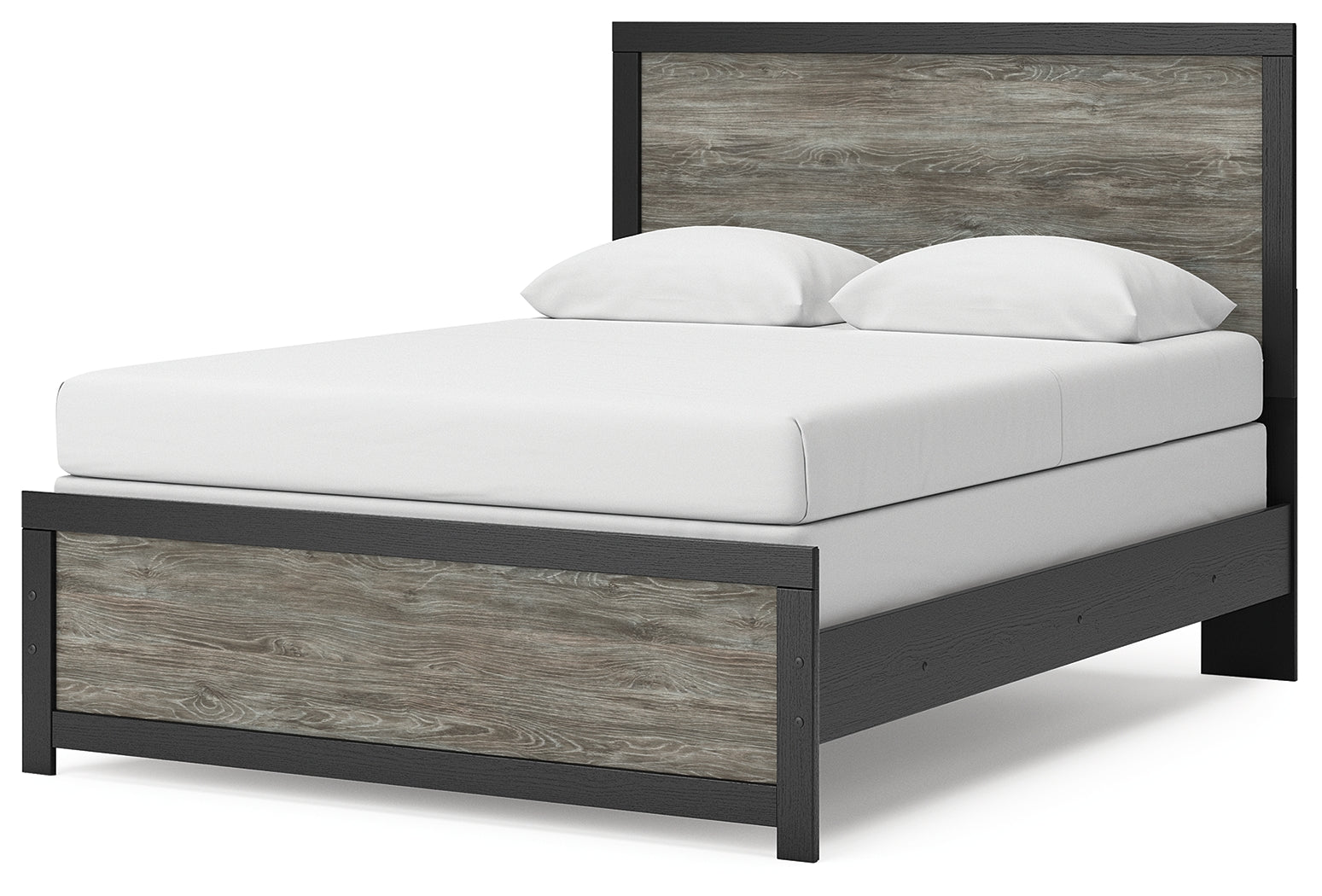 Broachmyn Black/Gray Queen Panel Bed