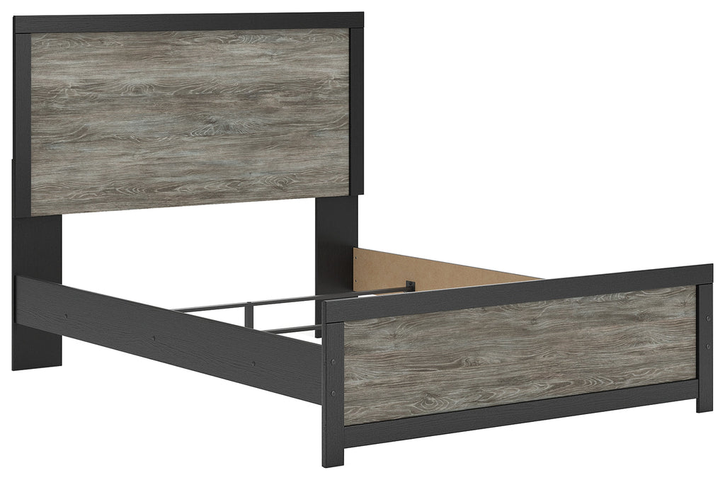 Broachmyn Black/Gray Queen Panel Bed