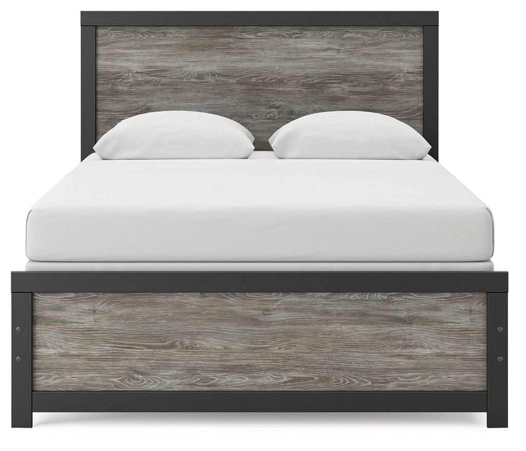Broachmyn Black/Gray Queen Panel Bed