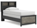 Broachmyn Black/Gray Twin Bookcase Bed