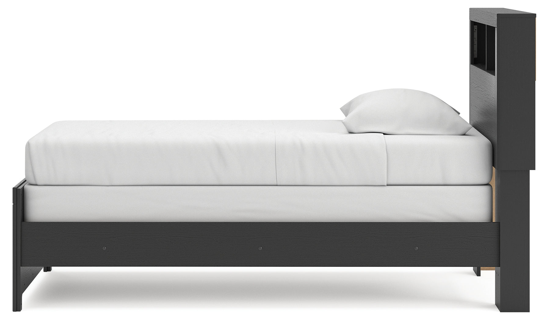 Broachmyn Black/Gray Twin Bookcase Bed