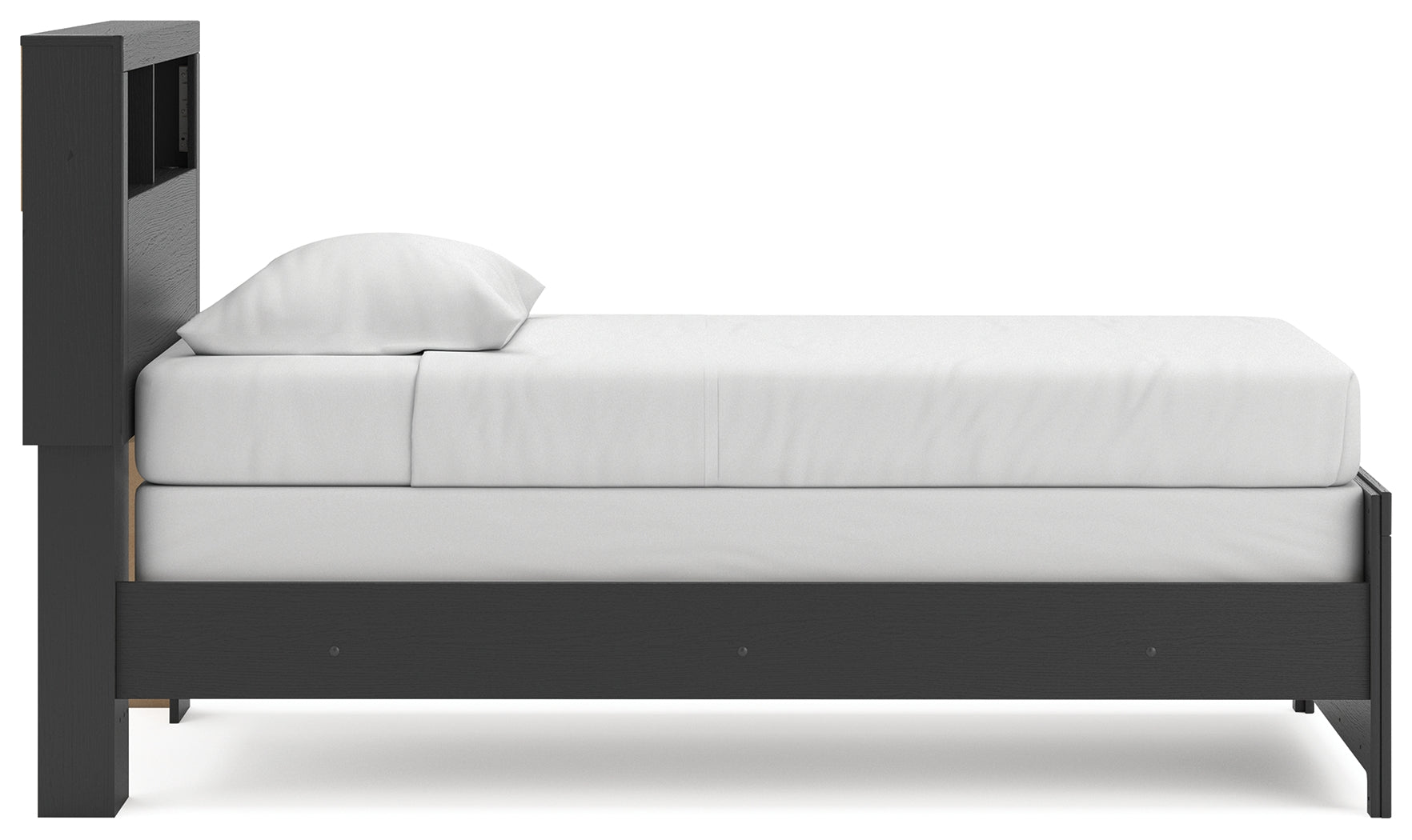 Broachmyn Black/Gray Twin Bookcase Bed