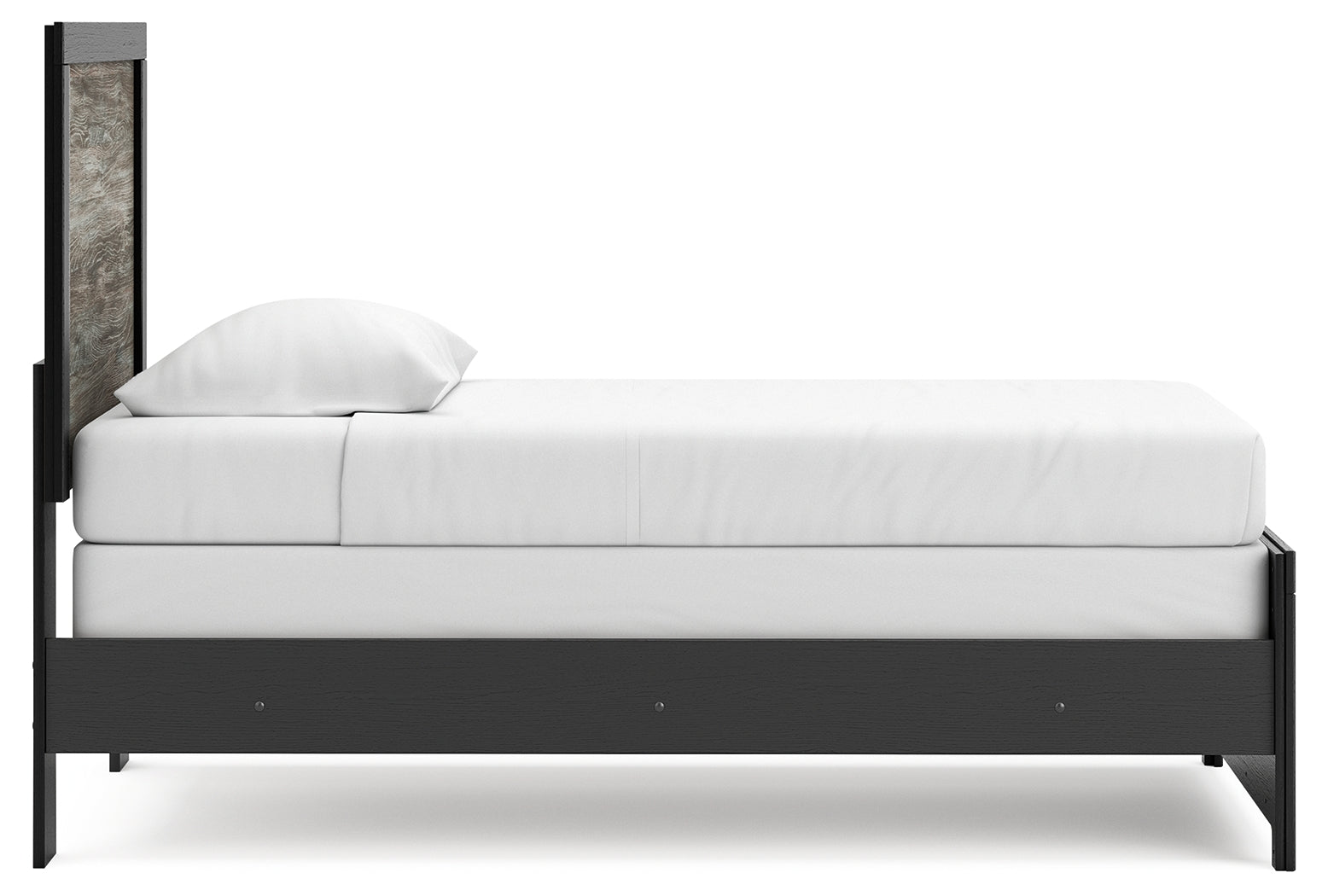 Broachmyn Black/Gray Twin Panel Bed, Dresser and Mirror