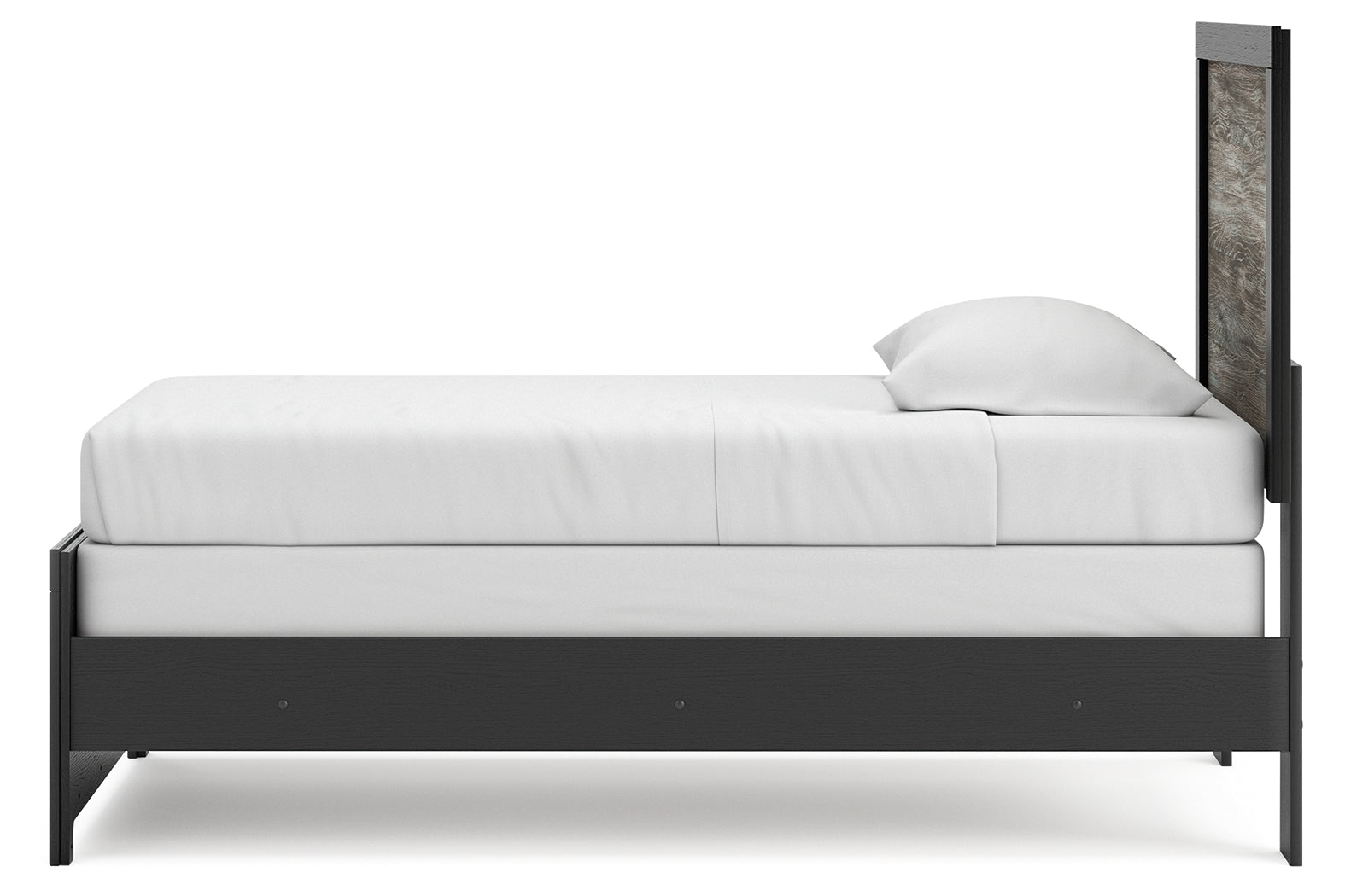 Broachmyn Black/Gray Twin Panel Bed, Dresser and Mirror