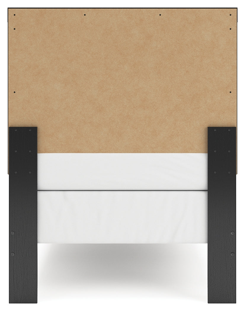 Broachmyn Black/Gray Twin Panel Bed