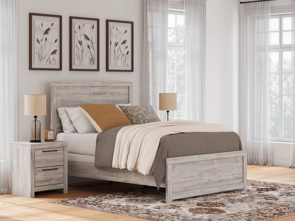 Broachmyn Gray Full Panel Bed, Dresser and Mirror