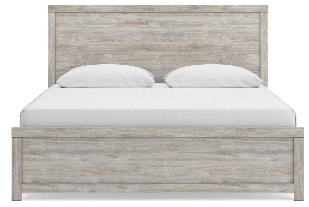 Broachmyn Gray King Panel Bed, Dresser and Nightstand