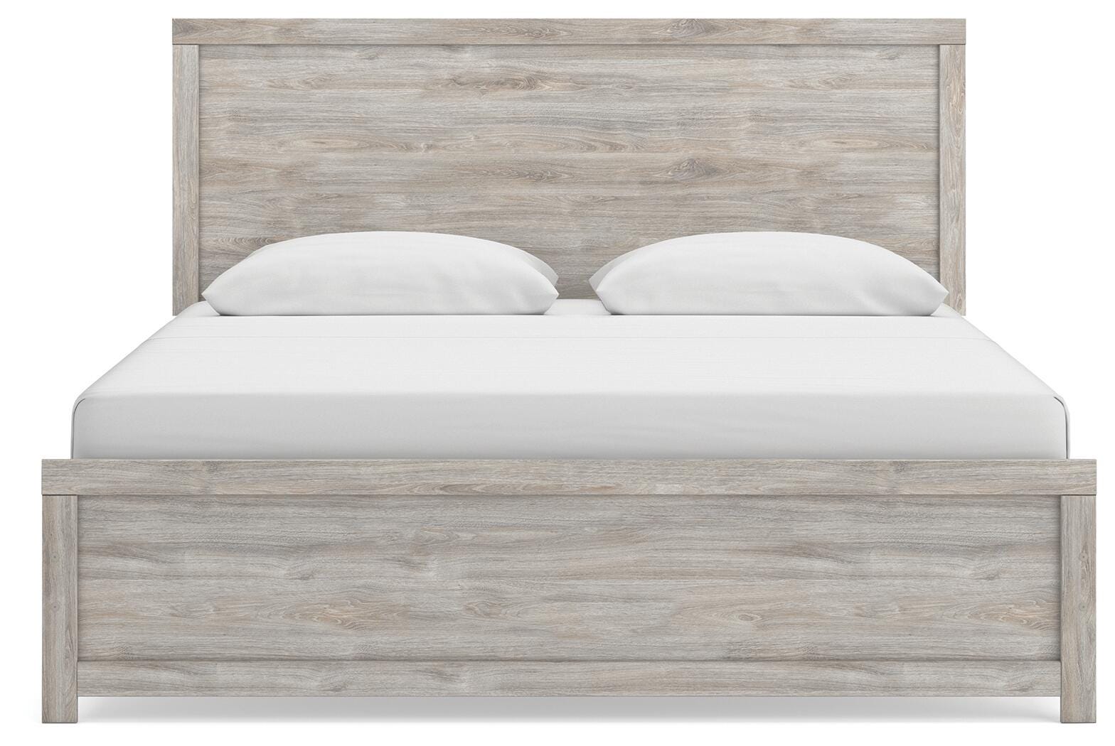 Broachmyn Gray King Panel Bed, Dresser and Nightstand