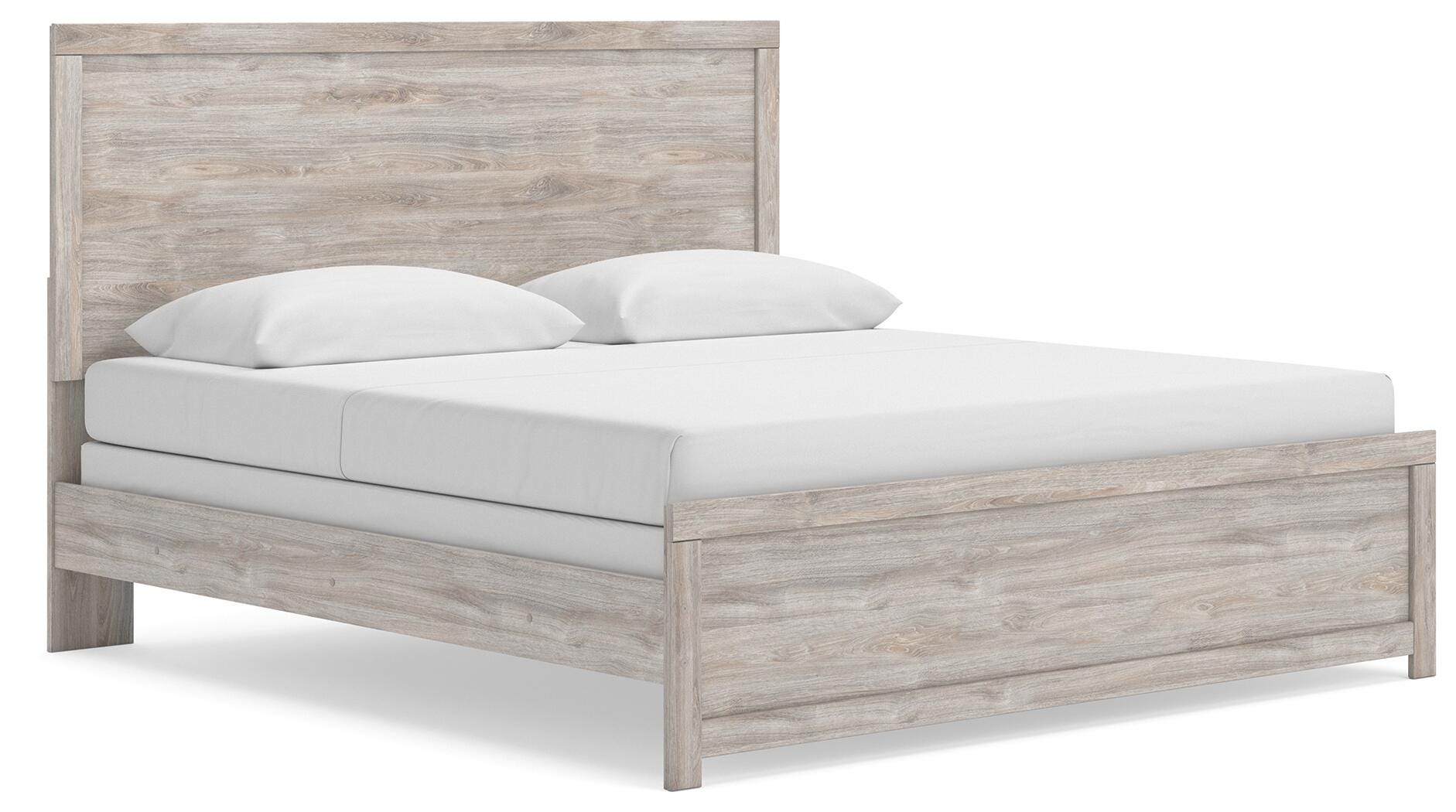 Broachmyn Gray King Panel Bed, Dresser and Nightstand