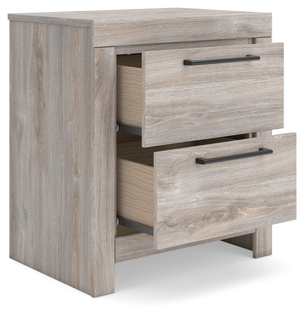 Broachmyn Gray King Panel Bed, Dresser and Nightstand