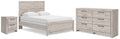 Broachmyn Gray Queen Panel Bed, Dresser and Nightstand
