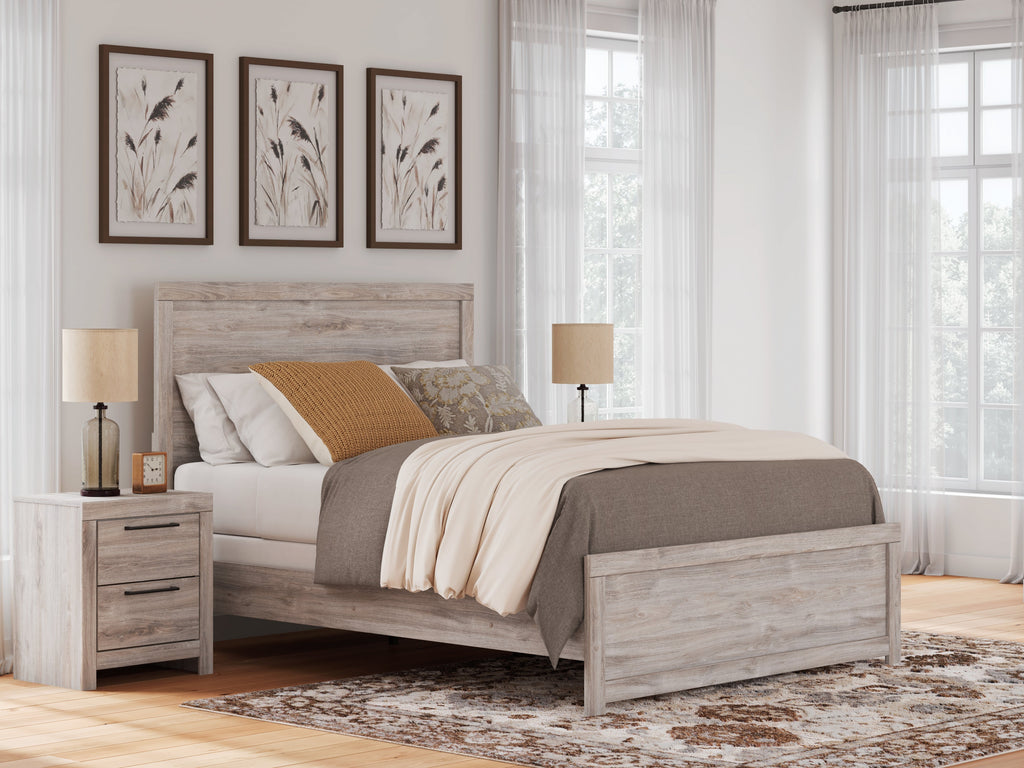 Broachmyn Gray Queen Panel Bed, Dresser and Nightstand