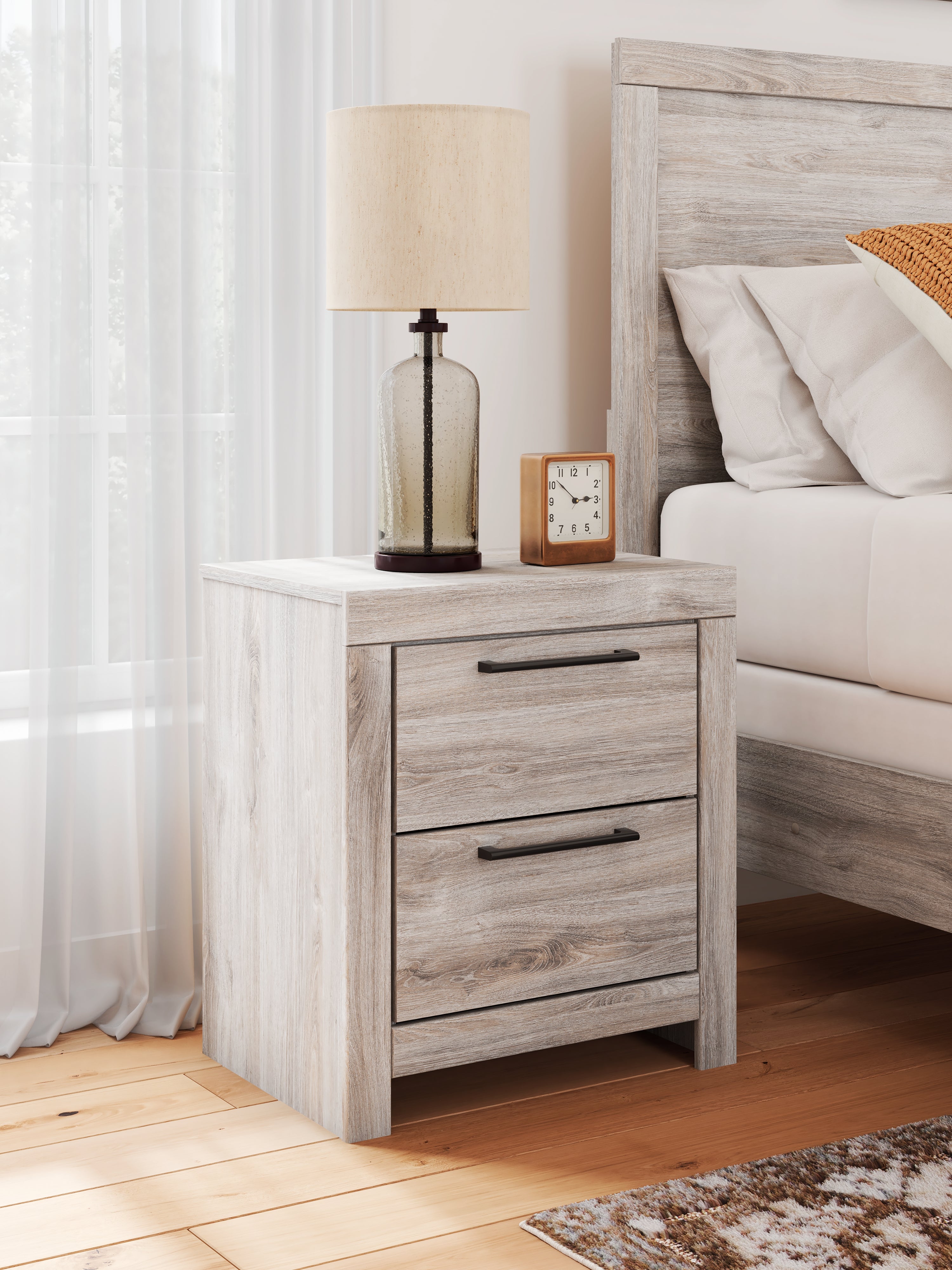 Broachmyn Gray Queen Panel Bed, Dresser and Nightstand
