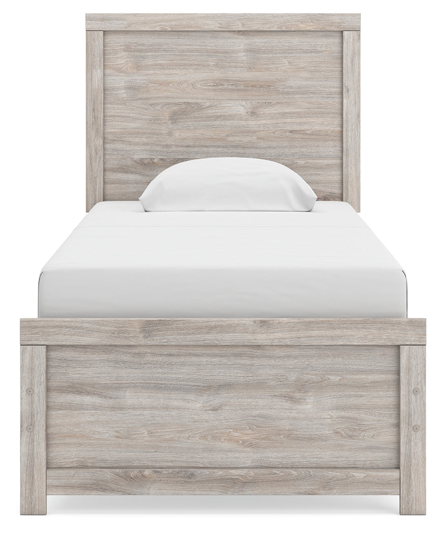Broachmyn Gray Twin Panel Bed, Dresser and Mirror