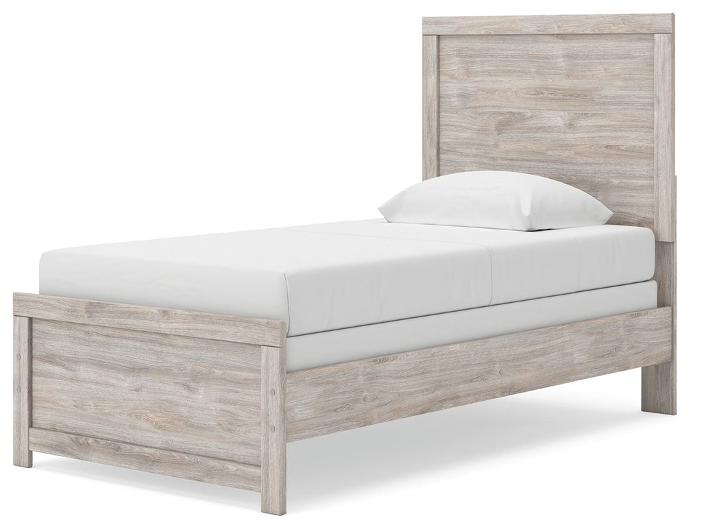 Broachmyn Gray Twin Panel Bed, Dresser and Mirror
