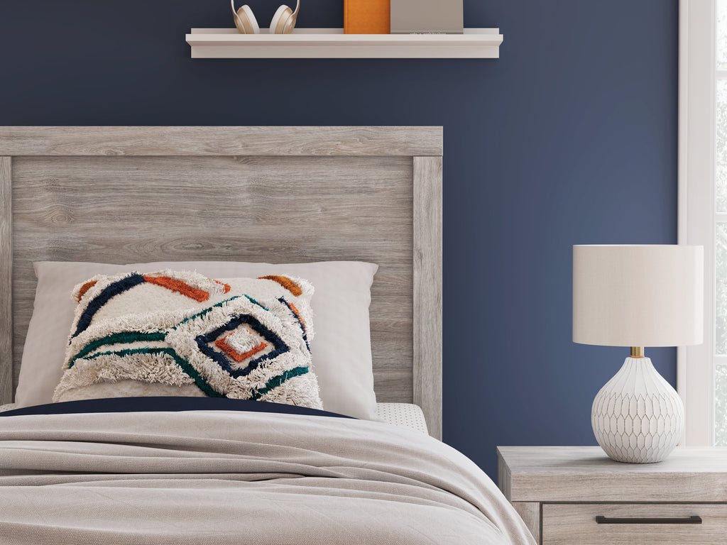 Broachmyn Gray Twin Panel Bed, Dresser and Mirror