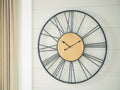 Brockett Black/Natural Wall Clock