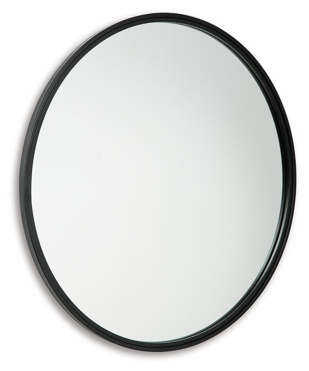 Brocky Black Round Accent Mirror