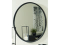 Brocky Black Round Accent Mirror