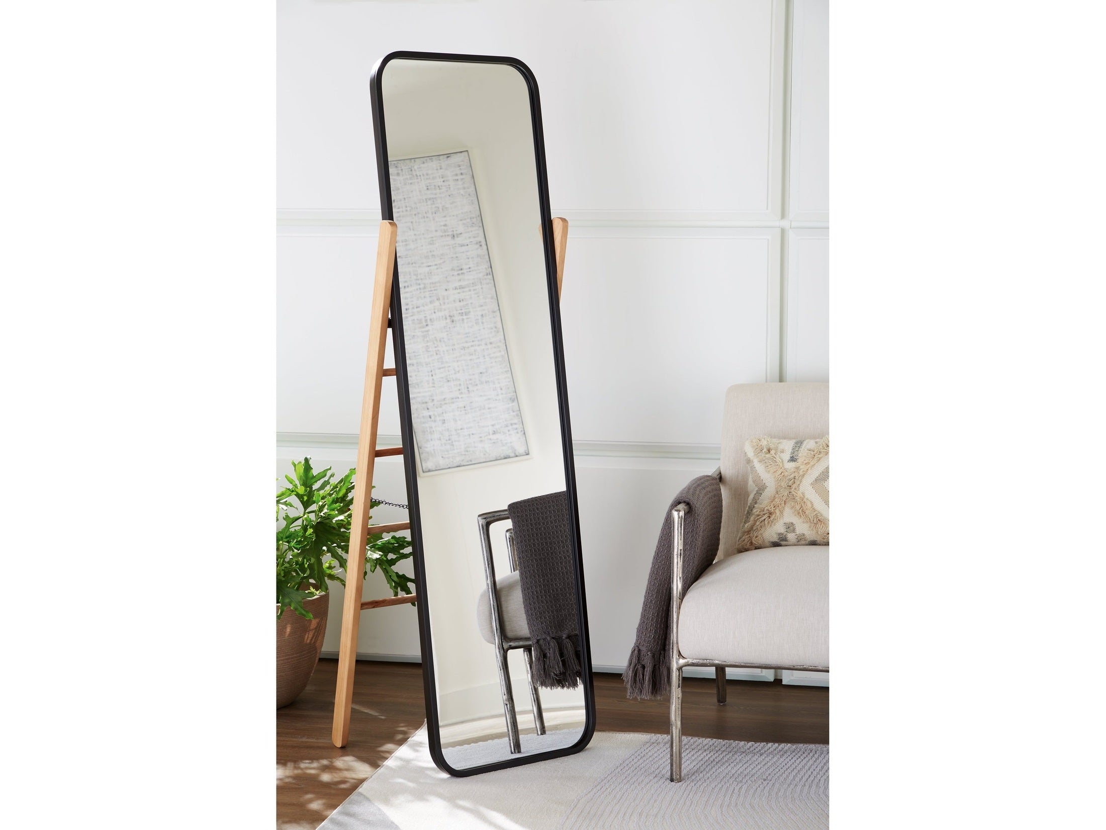 Bronick Black/Brown Floor Mirror