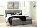 Bronyan Dark Gray King Panel Bed