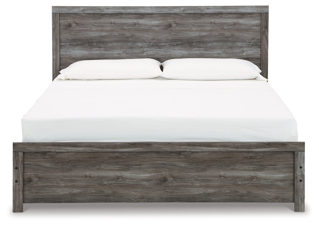Bronyan Dark Gray King Panel Bed