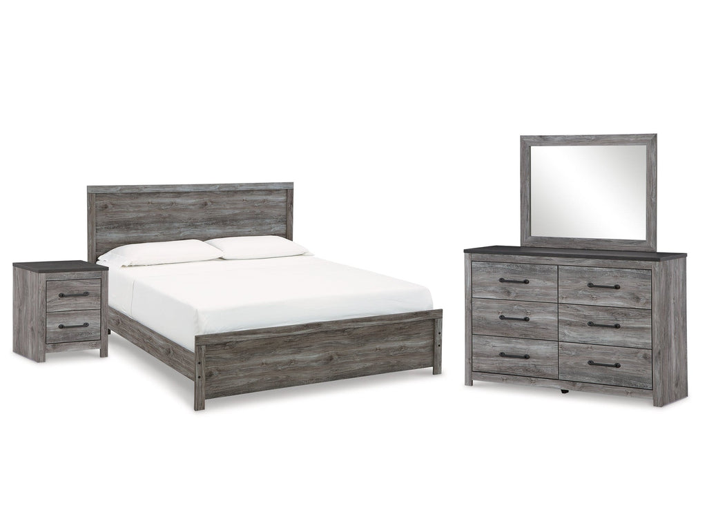 Bronyan King Panel Bedroom Set, Dark Gray