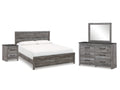 Bronyan King Panel Bedroom Set, Dark Gray