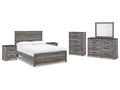 Bronyan Queen Panel Bedroom Set, Dark Gray