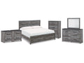 Bronyan King Panel Bed & Dresser & Mirror & Chest & 2 Nightstands