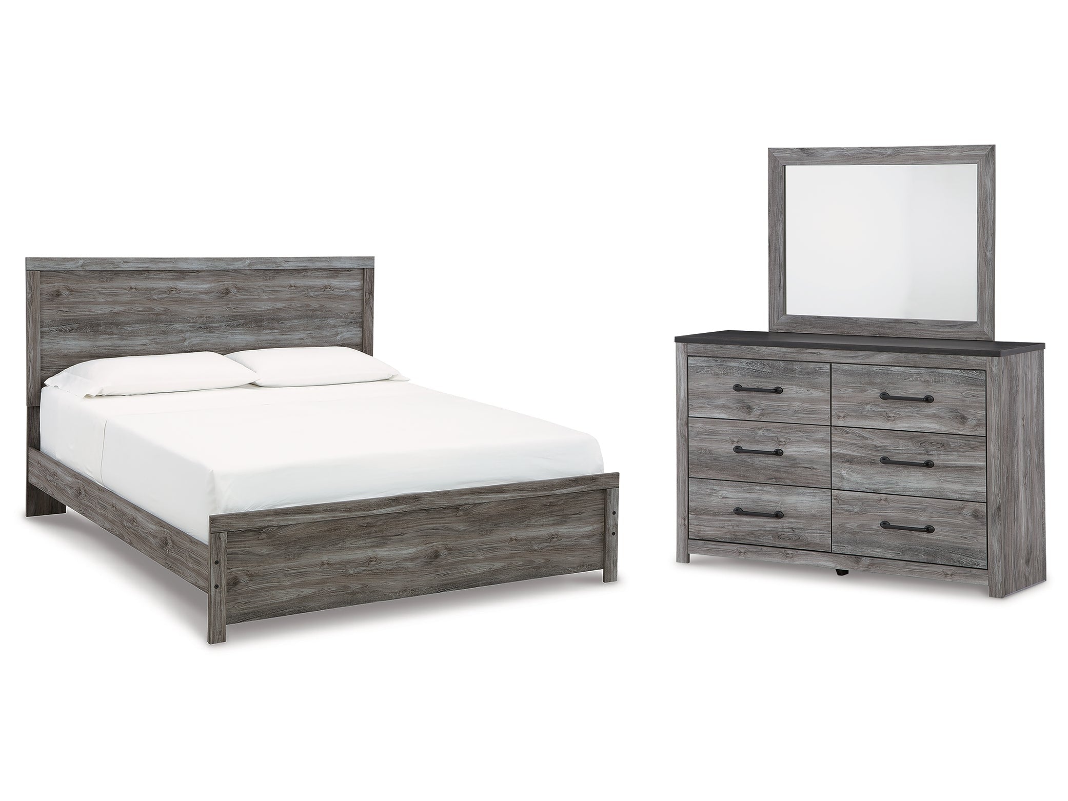 Bronyan King Panel Bedroom Set with Dresser and Mirror
