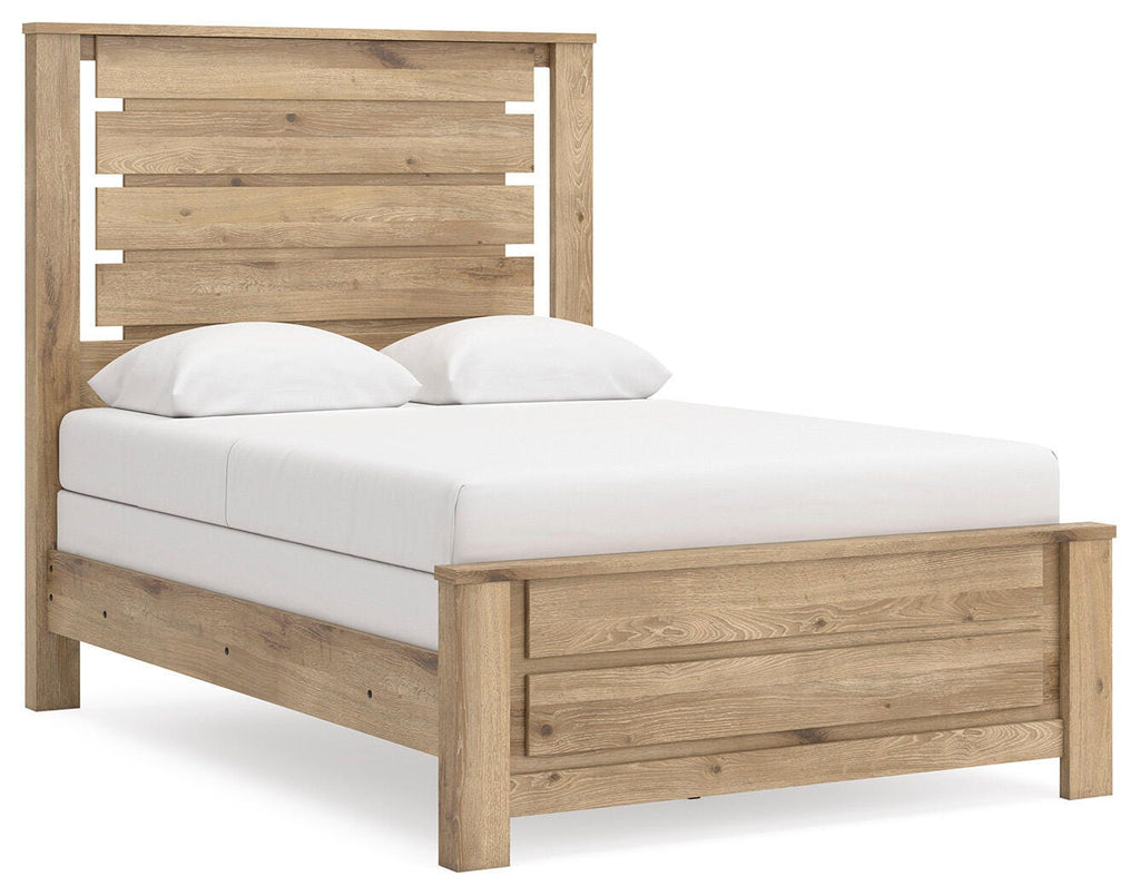 Brozmont Tan Full Panel Bed