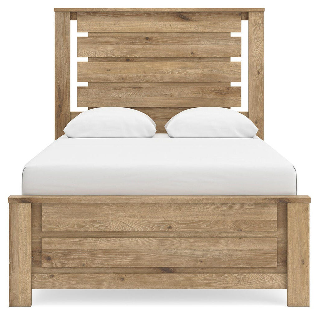 Brozmont Tan Full Panel Bed