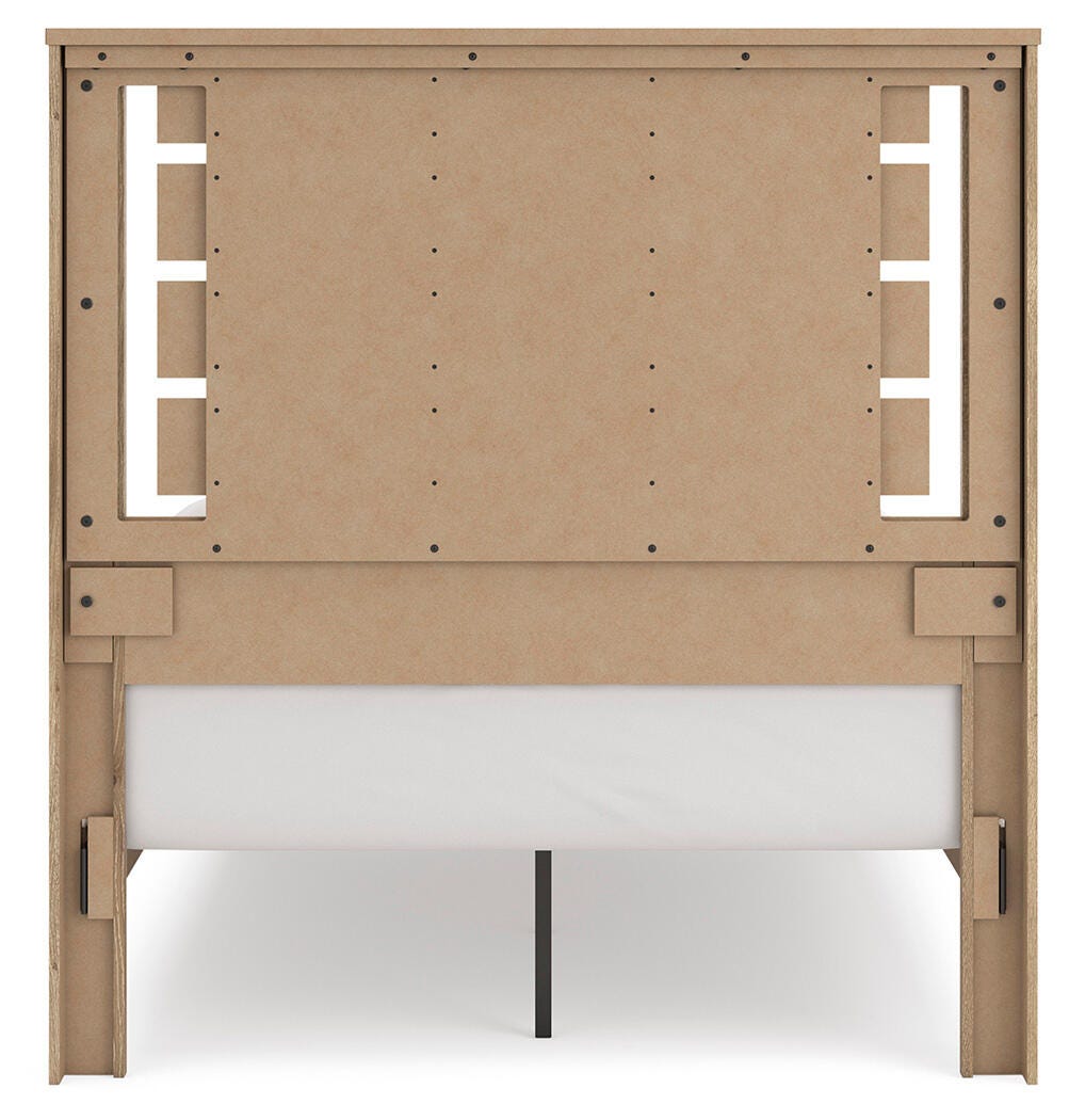 Brozmont Tan Full Panel Platform Bed