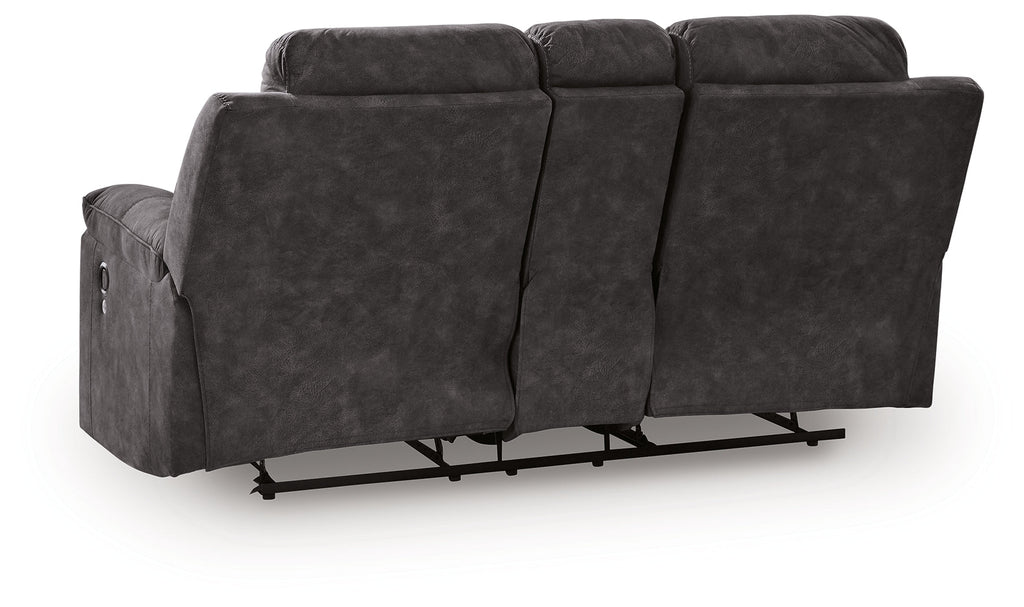 Brysonview Charcoal DBL Rec Loveseat w/Console
