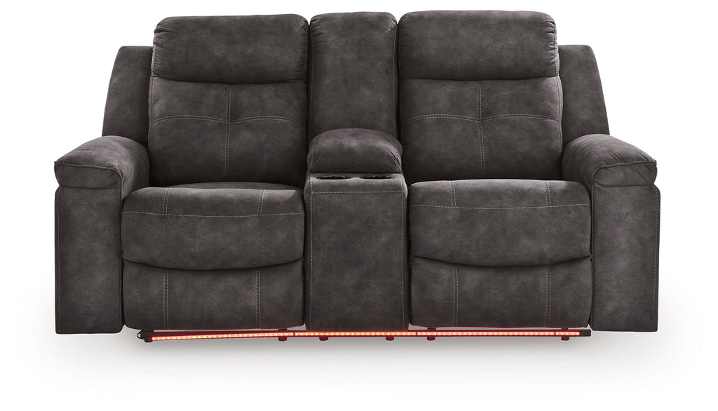 Brysonview Charcoal DBL Rec Loveseat w/Console
