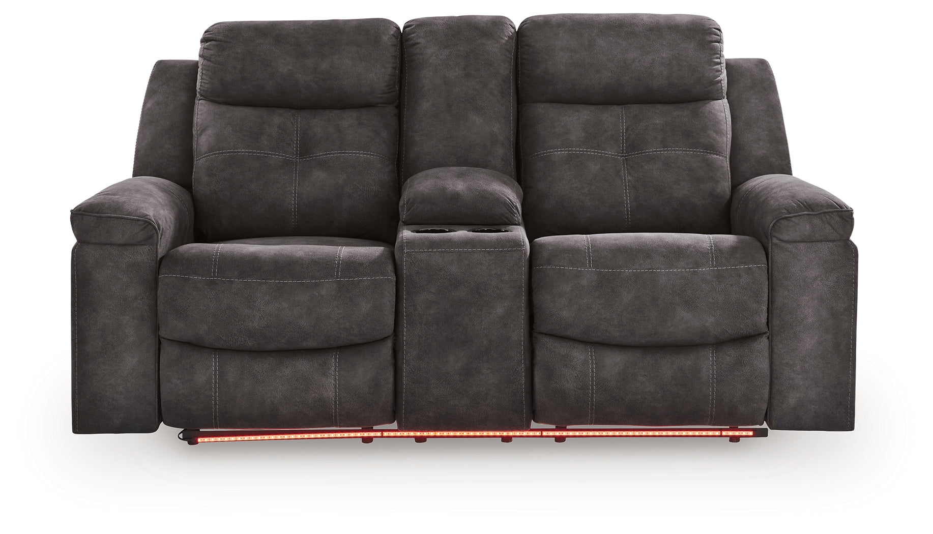 Brysonview Charcoal DBL Rec Loveseat w/Console