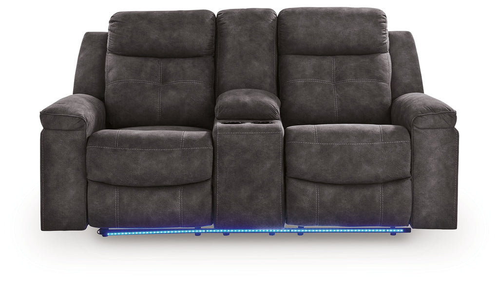 Brysonview Charcoal DBL Rec Loveseat w/Console