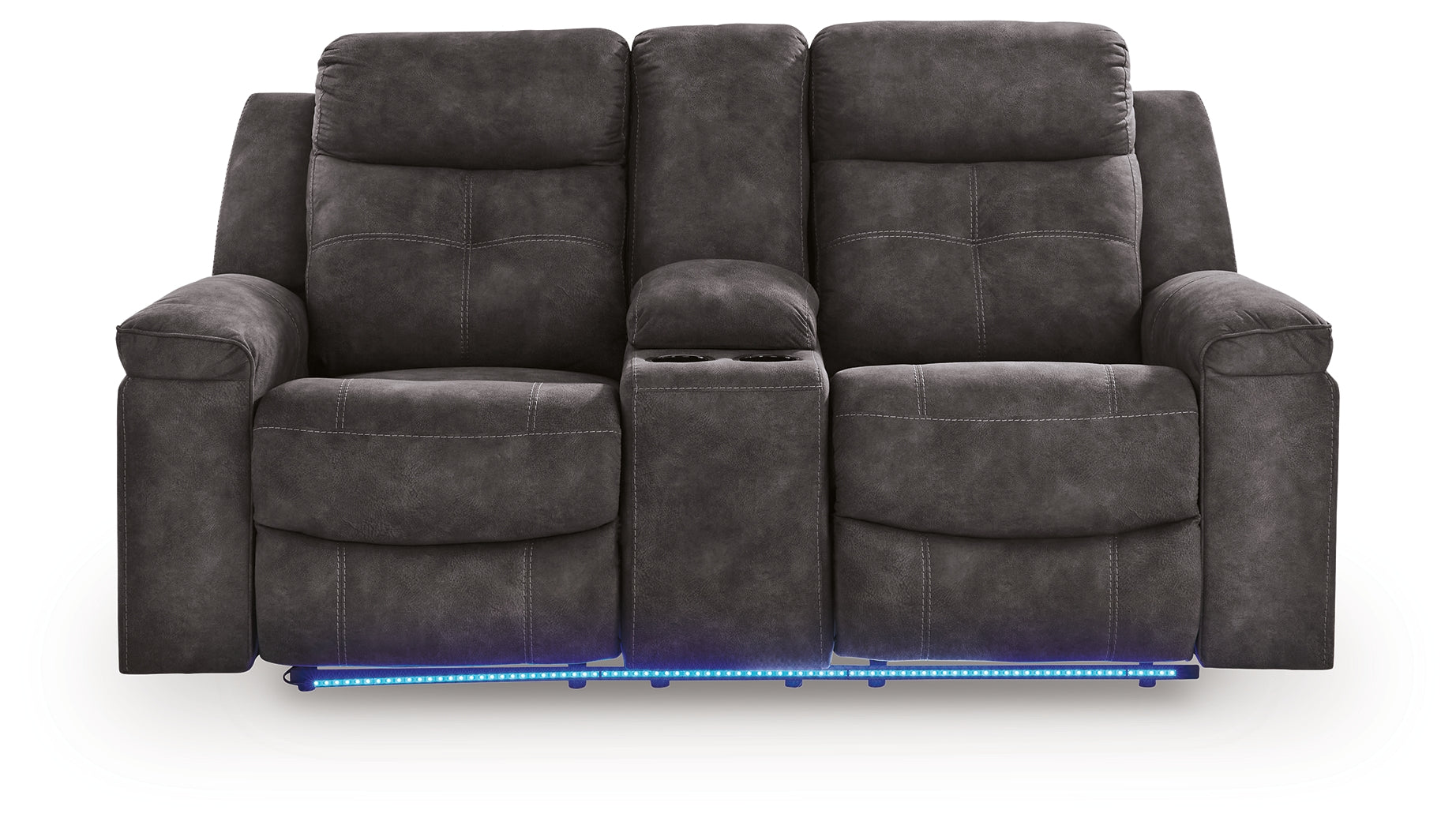 Brysonview Charcoal DBL Rec Loveseat w/Console