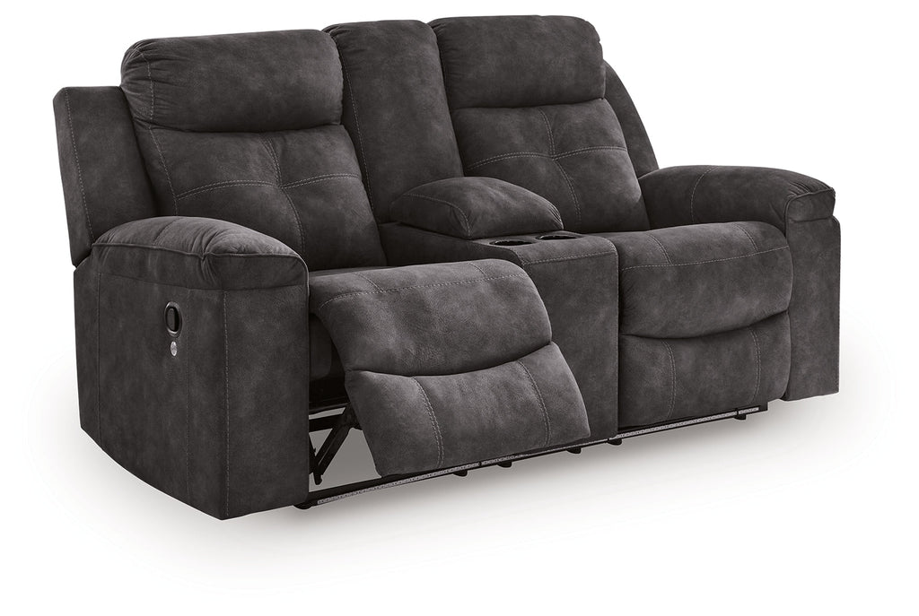 Brysonview Charcoal DBL Rec Loveseat w/Console