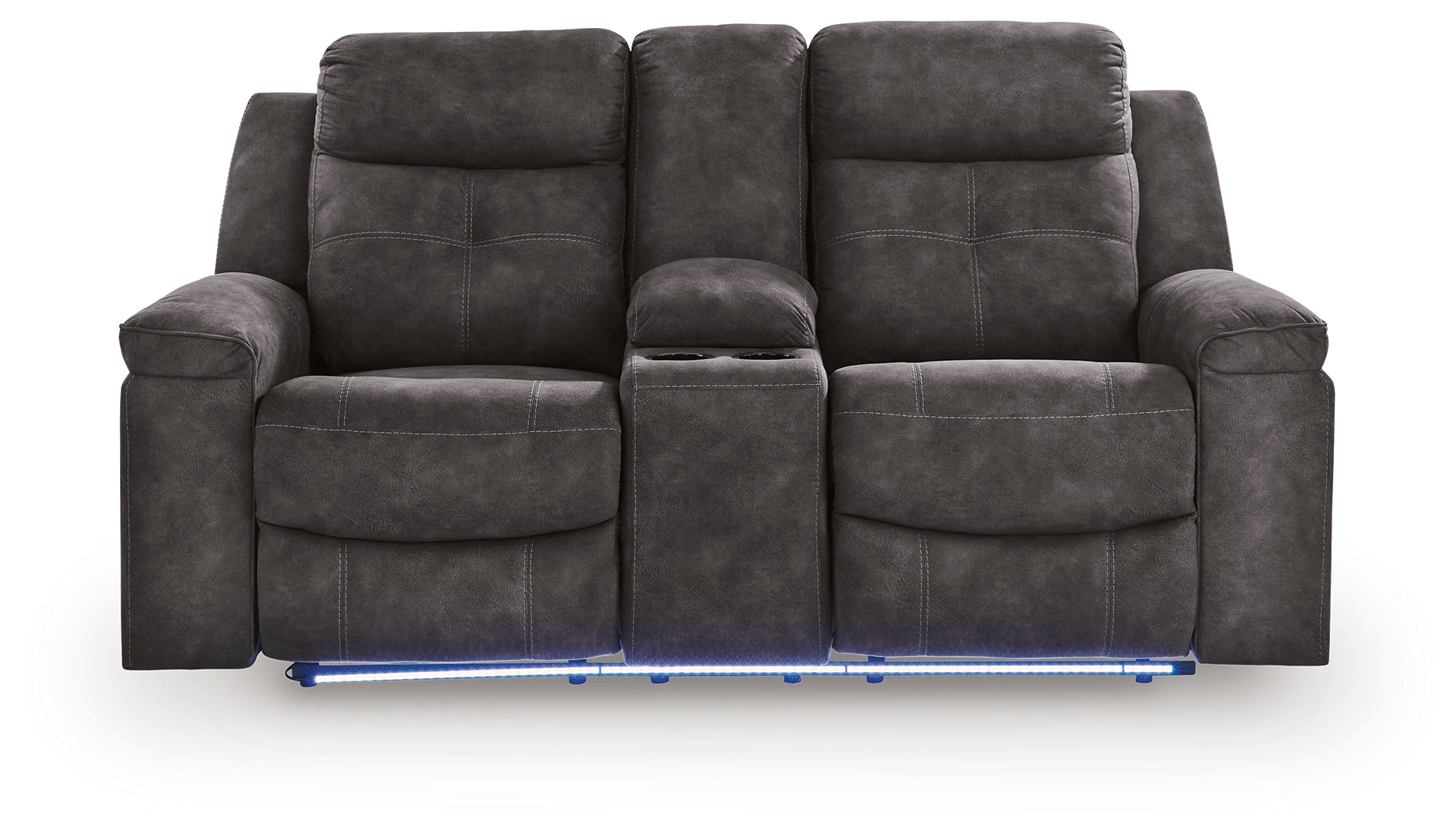 Brysonview Charcoal DBL Rec Loveseat w/Console
