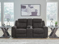 Brysonview Charcoal DBL Rec Loveseat w/Console