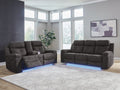 Brysonview Charcoal Reclining Sofa and Loveseat