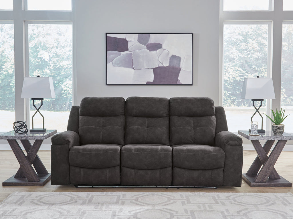 Brysonview Charcoal Reclining Sofa and Loveseat