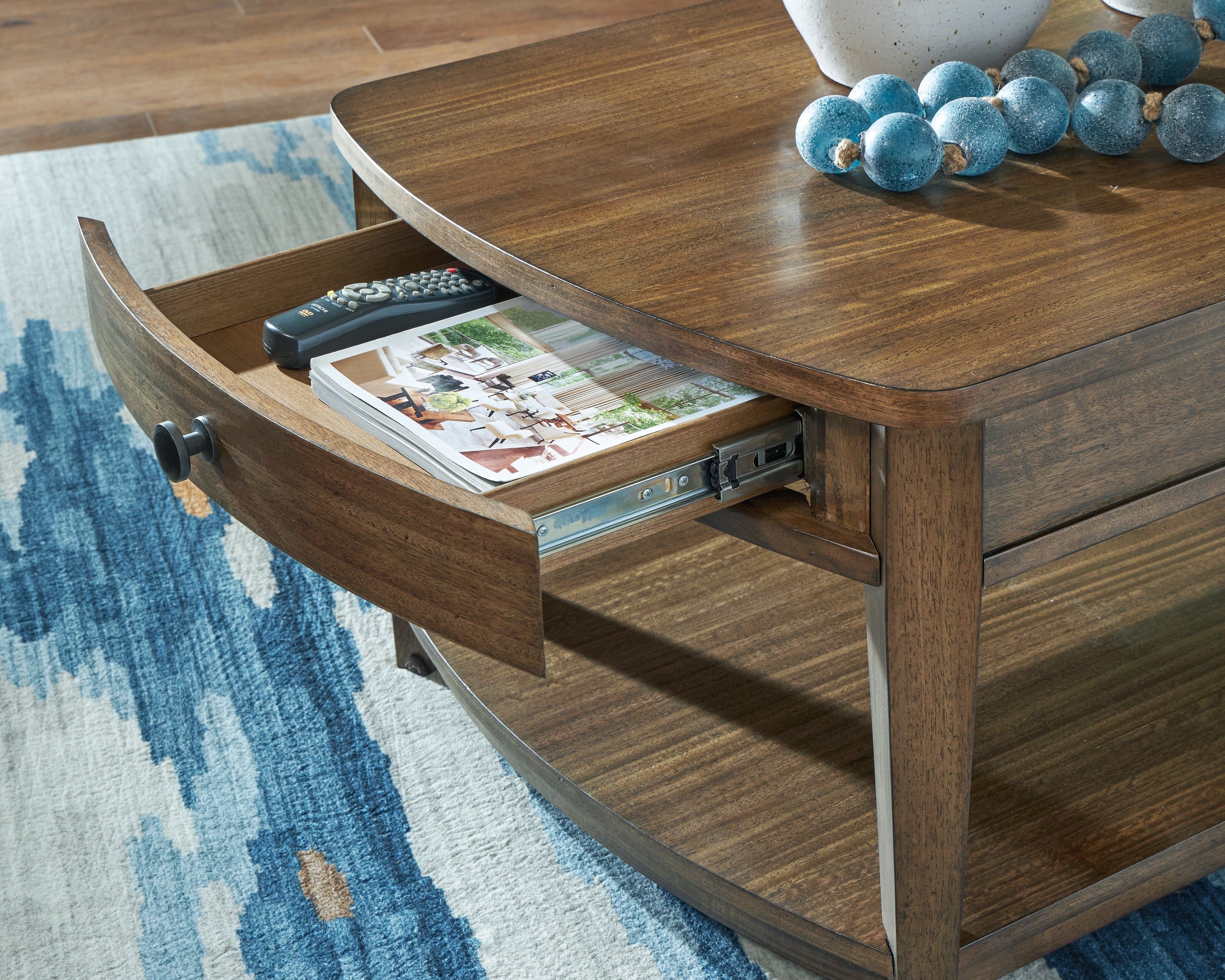Burkbyer Brown Rectangular Cocktail Table