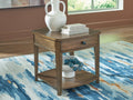 Burkbyer Brown Rectangular End Table