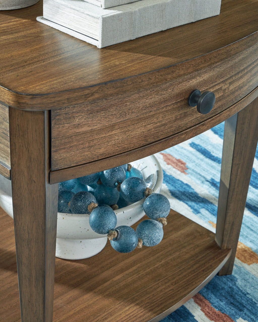 Burkbyer Brown Rectangular End Table