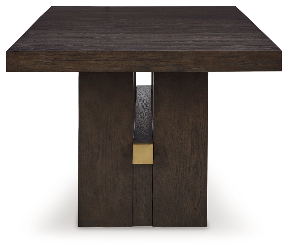 Burkhaus Beige/Dark Brown Dining Table and 6 Chairs