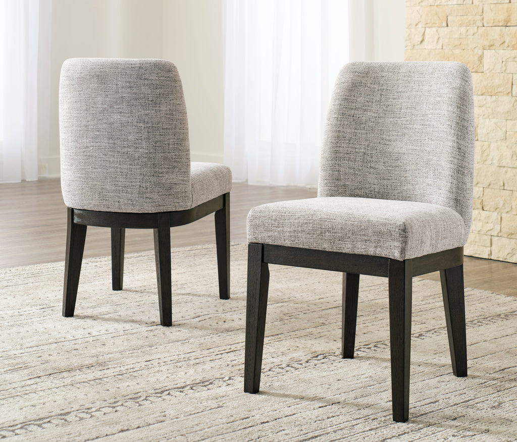 Burkhaus Beige/Dark Brown Dining Table w/ 6 Chairs